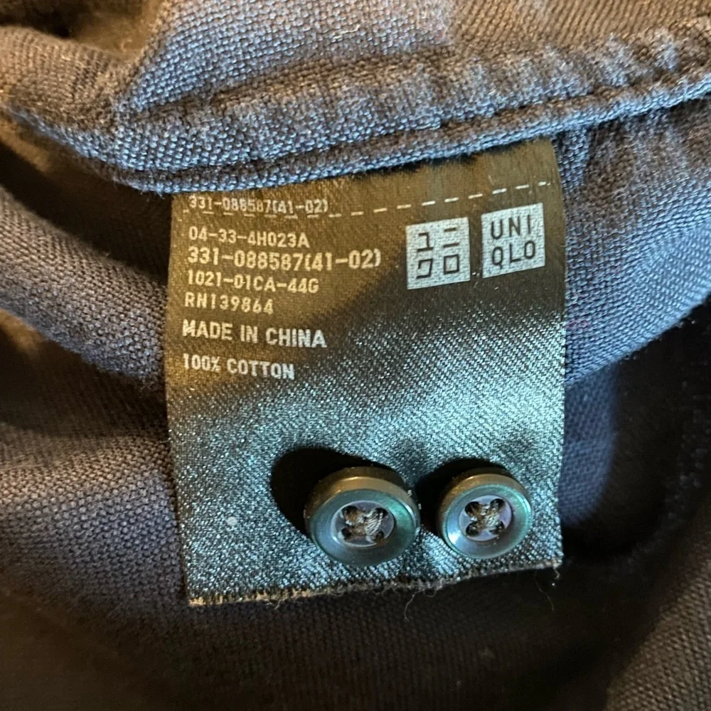 Men’s navy blue 1=UNI QLD slim fit size M button down shirt - Picture 12 of 13